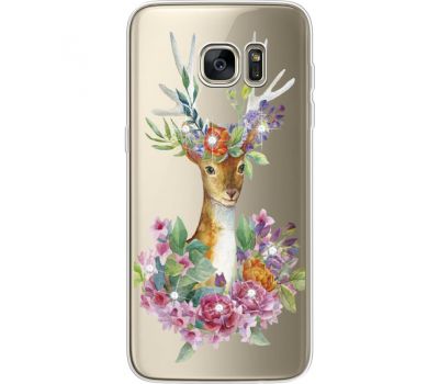 Силіконовий чохол BoxFace Samsung G935 Galaxy S7 Edge Deer with flowers (935048-rs5)