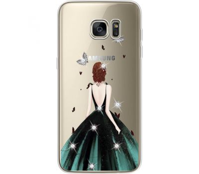 Силіконовий чохол BoxFace Samsung G935 Galaxy S7 Edge Girl in the green dress (935048-rs13)