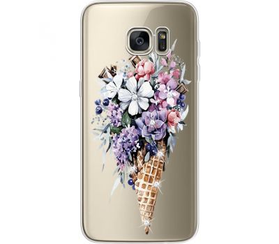 Силіконовий чохол BoxFace Samsung G935 Galaxy S7 Edge Ice Cream Flowers (935048-rs17)