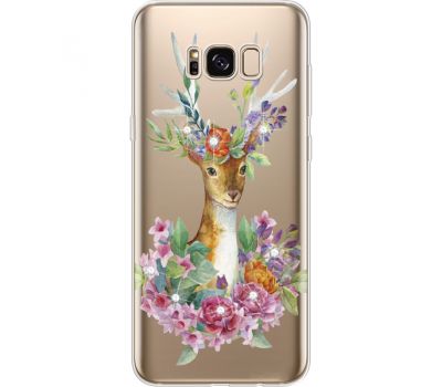 Силіконовий чохол BoxFace Samsung G955 Galaxy S8 Plus Deer with flowers (935050-rs5)
