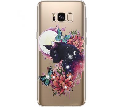 Силіконовий чохол BoxFace Samsung G955 Galaxy S8 Plus Cat in Flowers (935050-rs10)