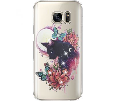 Силіконовий чохол BoxFace Samsung G930 Galaxy S7 Cat in Flowers (935495-rs10)