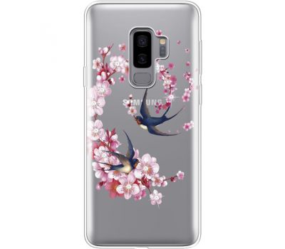 Силіконовий чохол BoxFace Samsung G965 Galaxy S9 Plus Swallows and Bloom (935749-rs4)