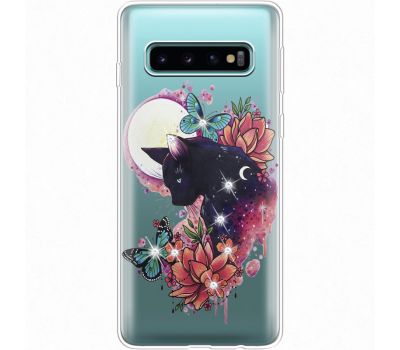 Силіконовий чохол BoxFace Samsung G973 Galaxy S10 Cat in Flowers (935879-rs10)