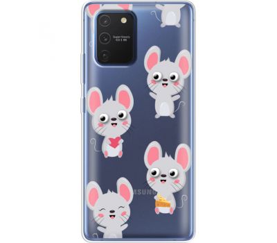 Силіконовий чохол BoxFace Samsung G770 Galaxy S10 Lite с 3D-глазками Mouse (38972-cc76)