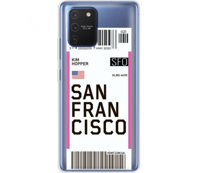 Силіконовий чохол BoxFace Samsung G770 Galaxy S10 Lite Ticket  San Francisco (38972-cc79)