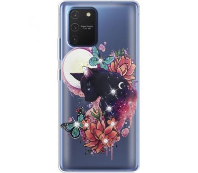 Силіконовий чохол BoxFace Samsung G770 Galaxy S10 Lite Cat in Flowers (938972-rs10)