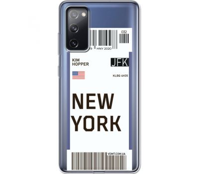 Силіконовий чохол BoxFace Samsung G780 Galaxy S20 FE Ticket New York (41036-cc84)