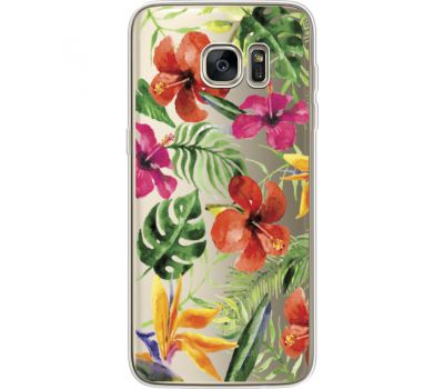 Силіконовий чохол BoxFace Samsung G935 Galaxy S7 Edge Tropical Flowers (35048-cc43)