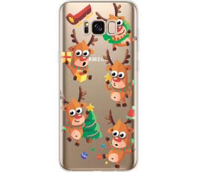 Силіконовий чохол BoxFace Samsung G955 Galaxy S8 Plus с 3D-глазками Reindeer (35050-cc74)