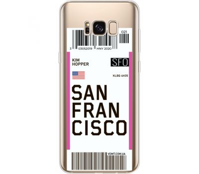 Силіконовий чохол BoxFace Samsung G955 Galaxy S8 Plus Ticket  San Francisco (35050-cc79)