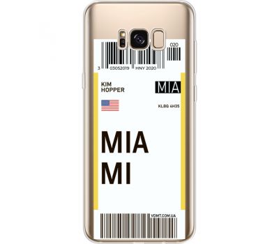 Силіконовий чохол BoxFace Samsung G955 Galaxy S8 Plus Ticket Miami (35050-cc81)