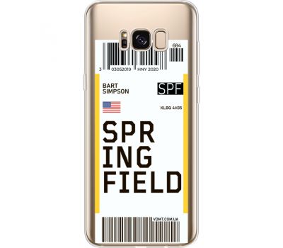 Силіконовий чохол BoxFace Samsung G955 Galaxy S8 Plus Ticket Springfield (35050-cc93)