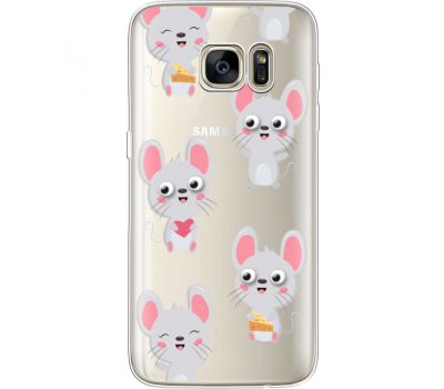 Силіконовий чохол BoxFace Samsung G930 Galaxy S7 с 3D-глазками Mouse (35495-cc76)