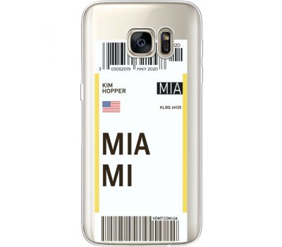 Силіконовий чохол BoxFace Samsung G930 Galaxy S7 Ticket Miami (35495-cc81)