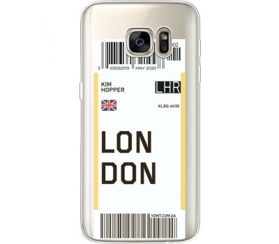 Силіконовий чохол BoxFace Samsung G930 Galaxy S7 Ticket London (35495-cc83)