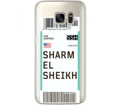 Силіконовий чохол BoxFace Samsung G930 Galaxy S7 Ticket Sharmel Sheikh (35495-cc90)