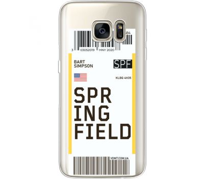 Силіконовий чохол BoxFace Samsung G930 Galaxy S7 Ticket Springfield (35495-cc93)