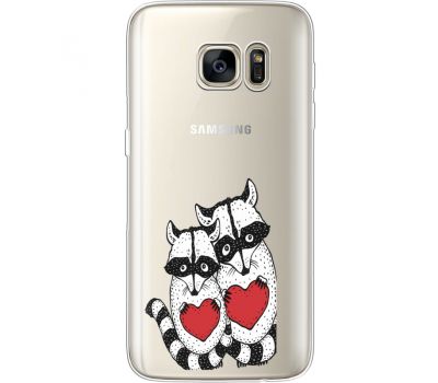 Силіконовий чохол BoxFace Samsung G930 Galaxy S7 Raccoons in love (35495-cc29)