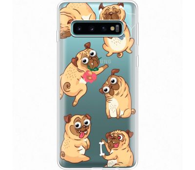 Силіконовий чохол BoxFace Samsung G973 Galaxy S10 с 3D-глазками Pug (35879-cc77)