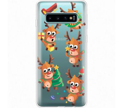 Силіконовий чохол BoxFace Samsung G973 Galaxy S10 с 3D-глазками Reindeer (35879-cc74)