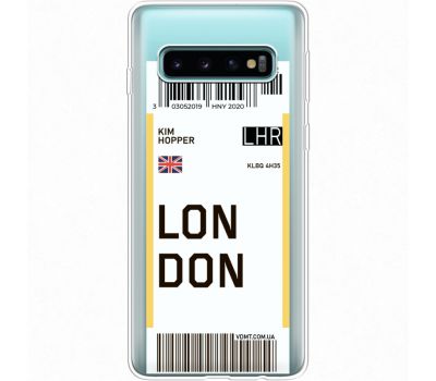 Силіконовий чохол BoxFace Samsung G973 Galaxy S10 Ticket London (35879-cc83)