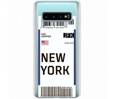 Силіконовий чохол BoxFace Samsung G973 Galaxy S10 Ticket New York (35879-cc84)