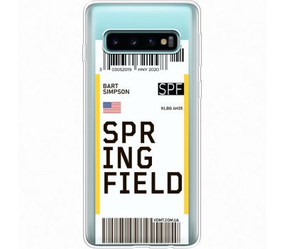 Силіконовий чохол BoxFace Samsung G973 Galaxy S10 Ticket Springfield (35879-cc93)