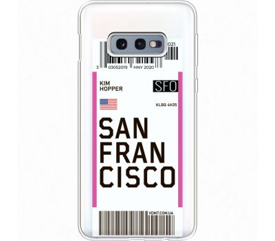 Силіконовий чохол BoxFace Samsung G970 Galaxy S10e Ticket  San Francisco (35884-cc79)