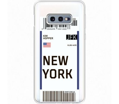 Силіконовий чохол BoxFace Samsung G970 Galaxy S10e Ticket New York (35884-cc84)