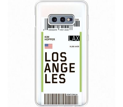 Силіконовий чохол BoxFace Samsung G970 Galaxy S10e Ticket Los Angeles (35884-cc85)