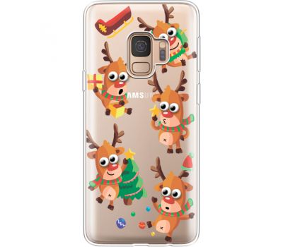 Силіконовий чохол BoxFace Samsung G960 Galaxy S9 с 3D-глазками Reindeer (36194-cc74)