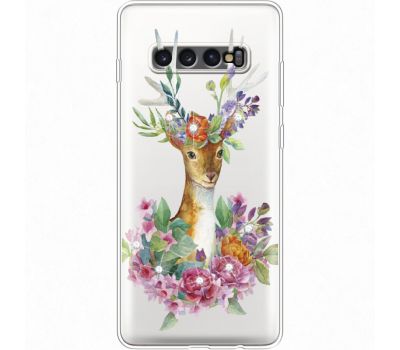 Силіконовий чохол BoxFace Samsung G975 Galaxy S10 Plus Deer with flowers (935881-rs5)