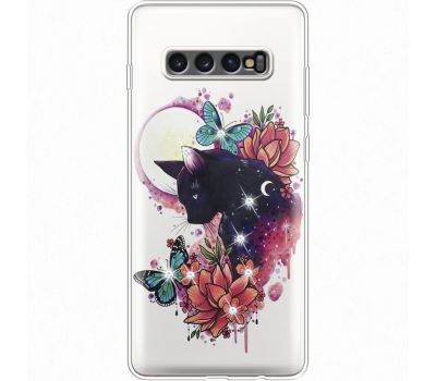 Силіконовий чохол BoxFace Samsung G975 Galaxy S10 Plus Cat in Flowers (935881-rs10)