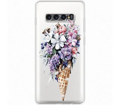 Силіконовий чохол BoxFace Samsung G975 Galaxy S10 Plus Ice Cream Flowers (935881-rs17)