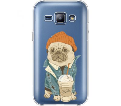 Силіконовий чохол BoxFace Samsung J100H Galaxy J1 Dog Coffeeman (36459-cc70)