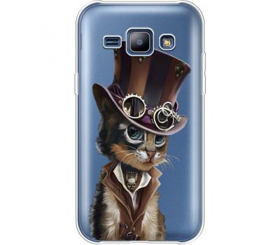 Силіконовий чохол BoxFace Samsung J100H Galaxy J1 Steampunk Cat (36459-cc39)