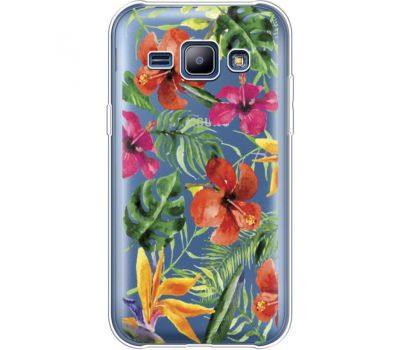 Силіконовий чохол BoxFace Samsung J100H Galaxy J1 Tropical Flowers (36459-cc43)