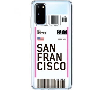 Силіконовий чохол BoxFace Samsung G980 Galaxy S20 Ticket  San Francisco (38870-cc79)