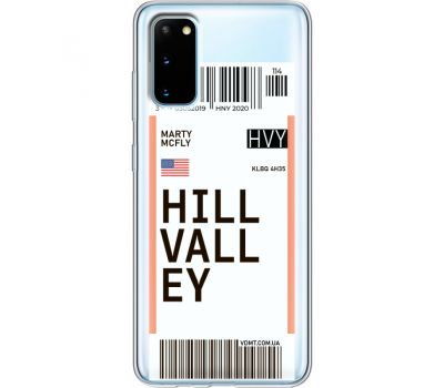Силіконовий чохол BoxFace Samsung G980 Galaxy S20 Ticket Hill Valley (38870-cc94)