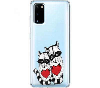 Силіконовий чохол BoxFace Samsung G980 Galaxy S20 Raccoons in love (38870-cc29)