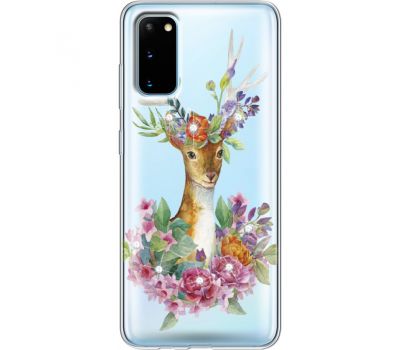 Силіконовий чохол BoxFace Samsung G980 Galaxy S20 Deer with flowers (938870-rs5)