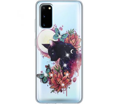 Силіконовий чохол BoxFace Samsung G980 Galaxy S20 Cat in Flowers (938870-rs10)