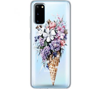 Силіконовий чохол BoxFace Samsung G980 Galaxy S20 Ice Cream Flowers (938870-rs17)