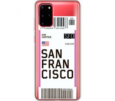 Силіконовий чохол BoxFace Samsung G985 Galaxy S20 Plus Ticket  San Francisco (38875-cc79)