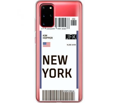 Силіконовий чохол BoxFace Samsung G985 Galaxy S20 Plus Ticket New York (38875-cc84)
