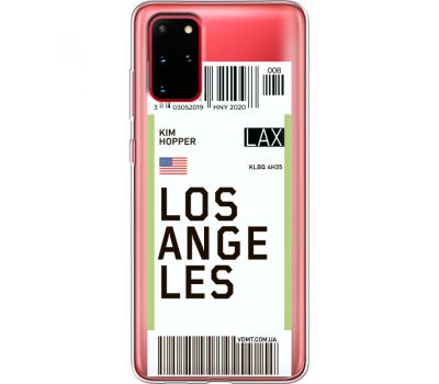 Силіконовий чохол BoxFace Samsung G985 Galaxy S20 Plus Ticket Los Angeles (38875-cc85)