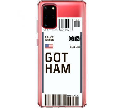 Силіконовий чохол BoxFace Samsung G985 Galaxy S20 Plus Ticket Gotham (38875-cc92)