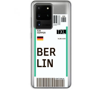 Силіконовий чохол BoxFace Samsung G988 Galaxy S20 Ultra Ticket Berrlin (38881-cc80)