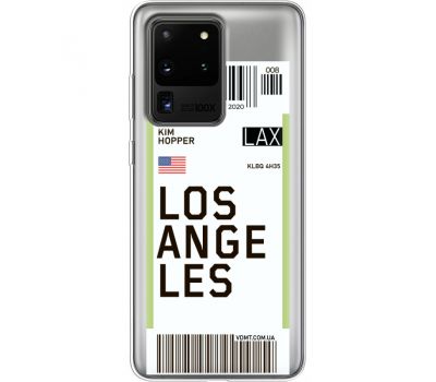 Силіконовий чохол BoxFace Samsung G988 Galaxy S20 Ultra Ticket Los Angeles (38881-cc85)